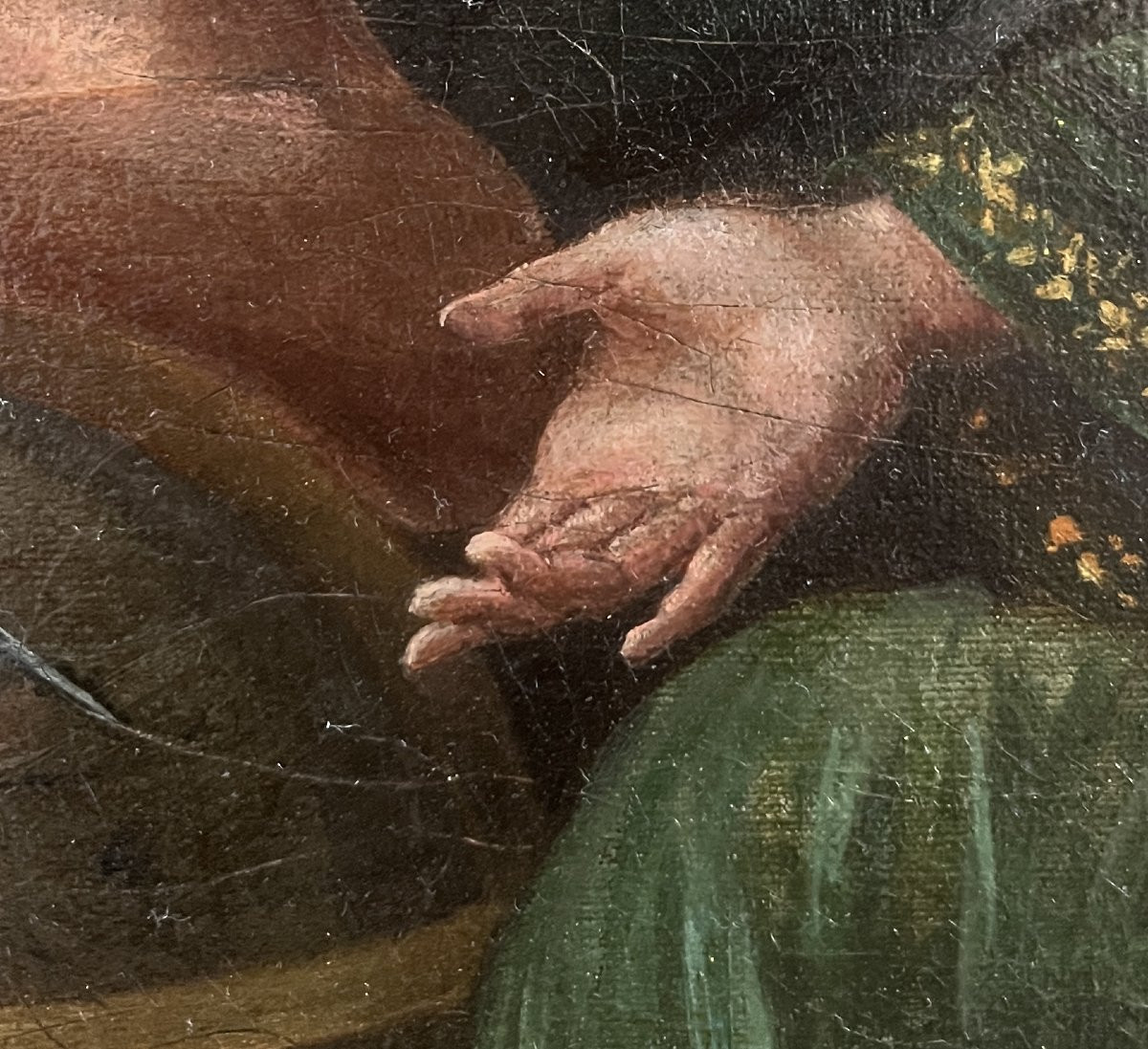 Scuola Francese del XVIII secolo, Scena Epica, (Enea e Didone?)-photo-2