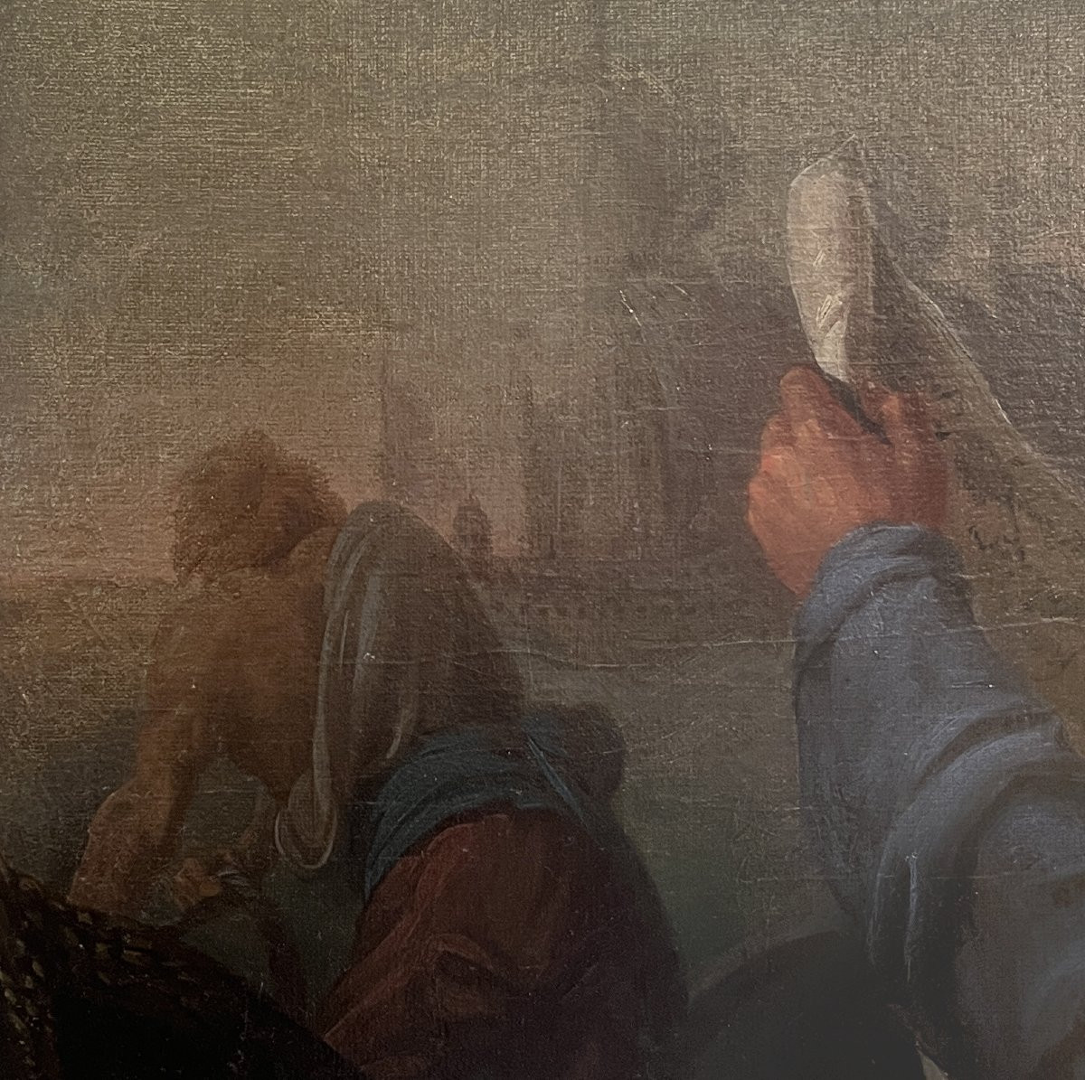 Scuola Francese del XVIII secolo, Scena Epica, (Enea e Didone?)-photo-4