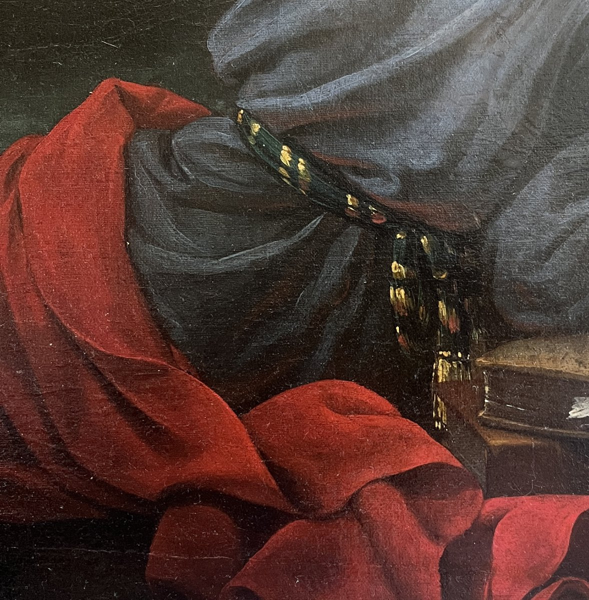 Scuola Francese del XVIII secolo, Scena Epica, (Enea e Didone?)-photo-5