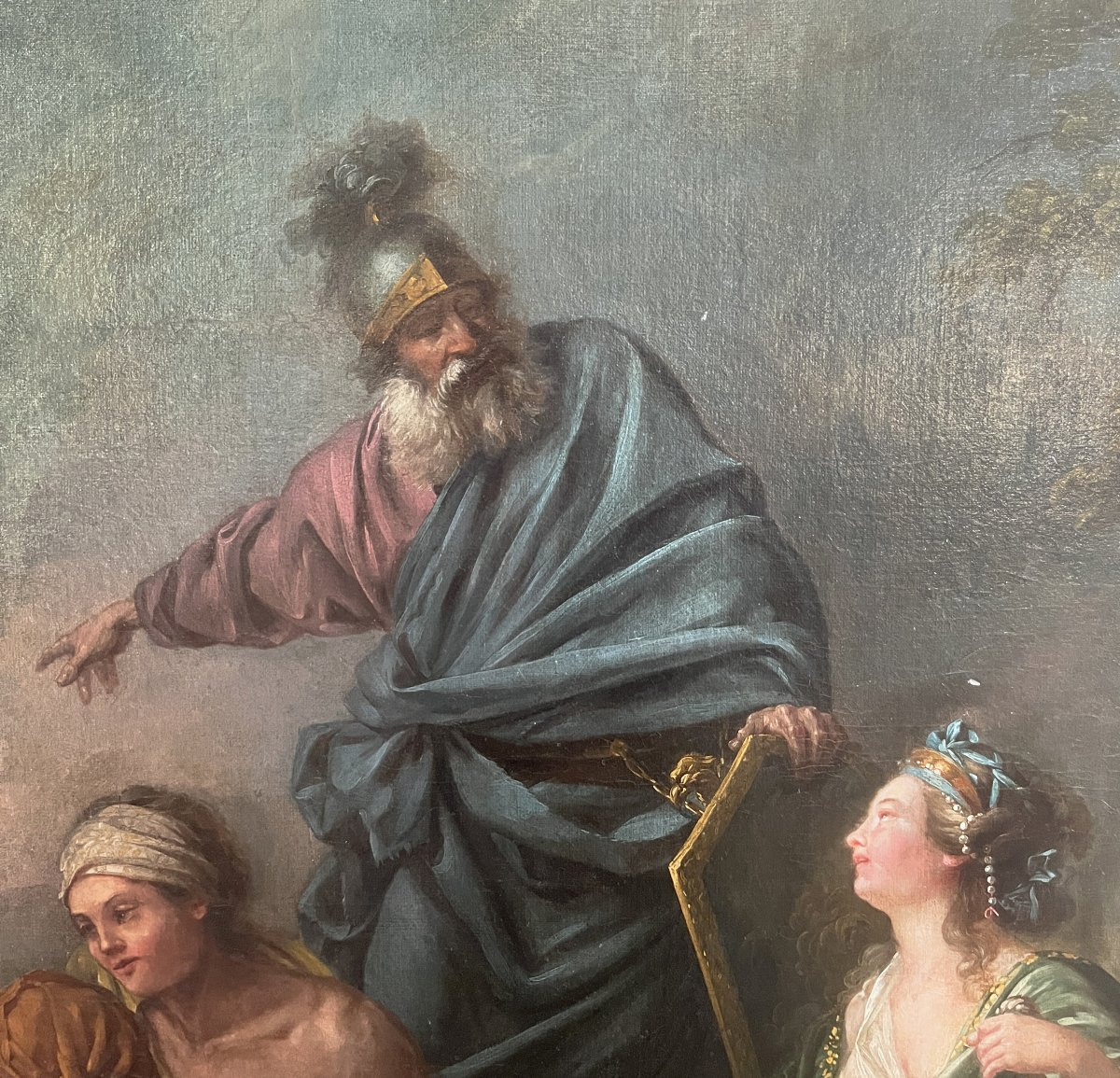 Scuola Francese del XVIII secolo, Scena Epica, (Enea e Didone?)-photo-7