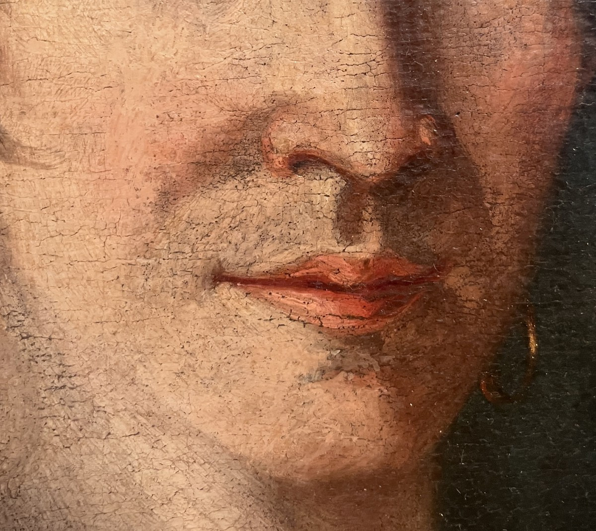 Scuola francese, fine XVIII, inizio XIX secolo, ritratto di Dama con nastri bianchi-photo-1