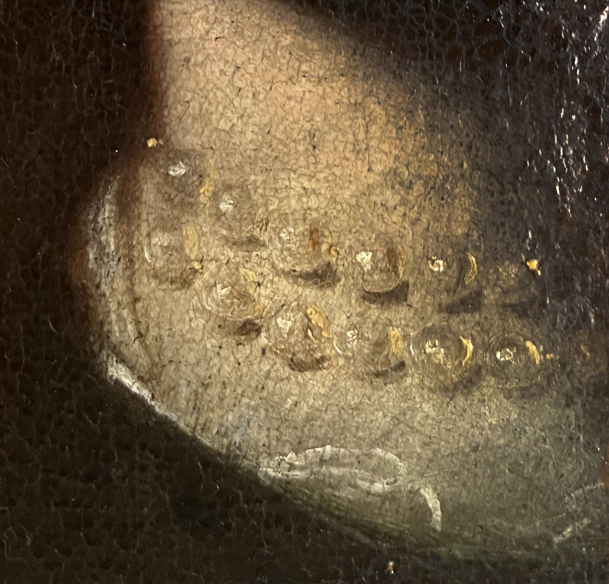 Scuola Lombarda fine XVII Secolo, Ritratto di bambina con collana di perle-photo-4