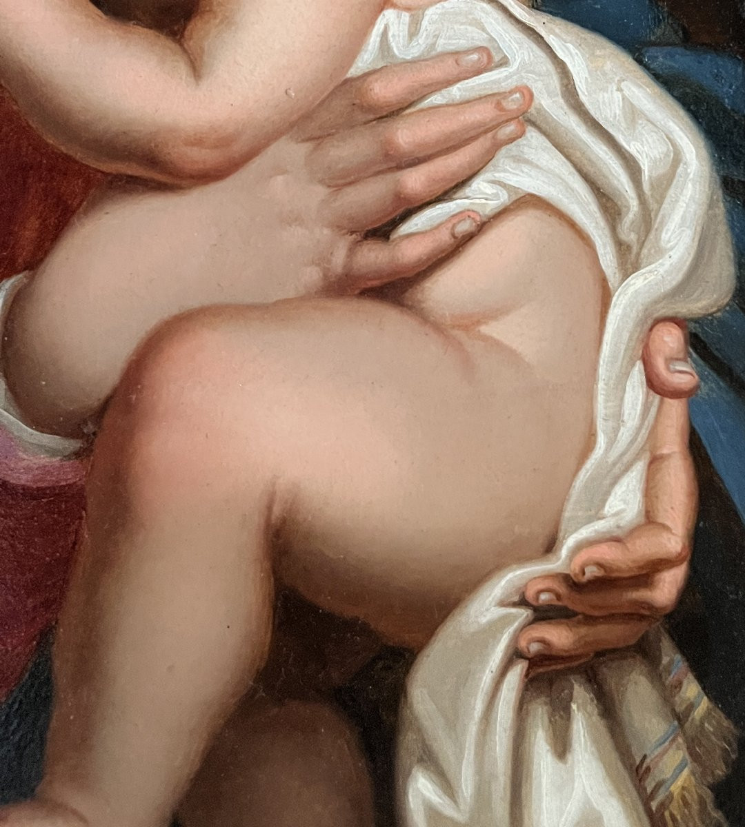 Scuola Italiana inizi XIX secolo (da G.B. Sassoferrato), Madonna con bambino-photo-7