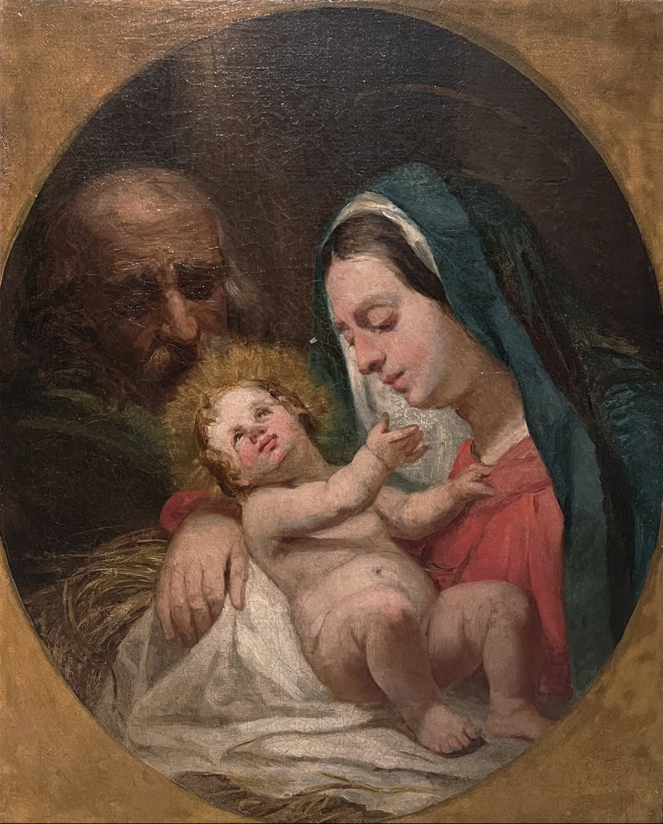 Scuola Veneta, XVIII secolo, Sacra famiglia-photo-2