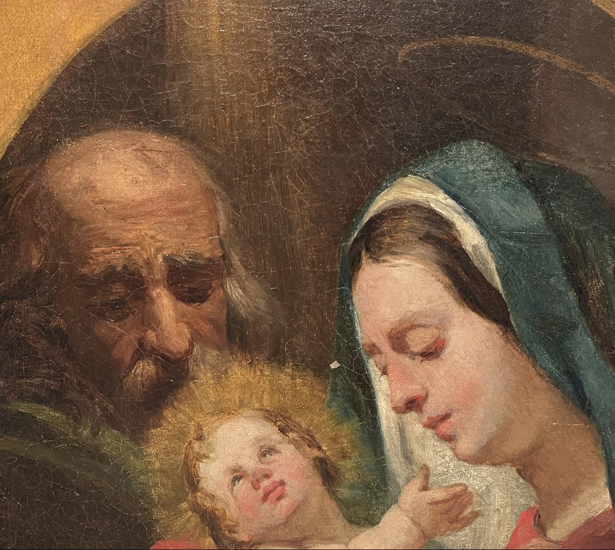 Scuola Veneta, XVIII secolo, Sacra famiglia-photo-3