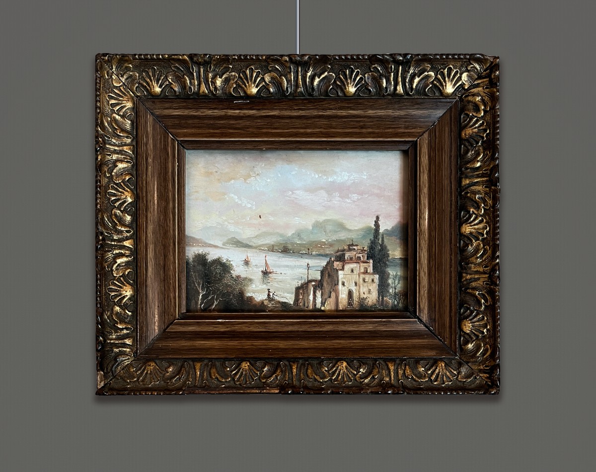 Scuola Lombarda, inizio del XX secolo, Paesaggio, pendant-photo-3