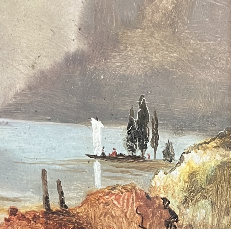 Scuola Lombarda, inizio del XX secolo, Paesaggio, pendant-photo-7