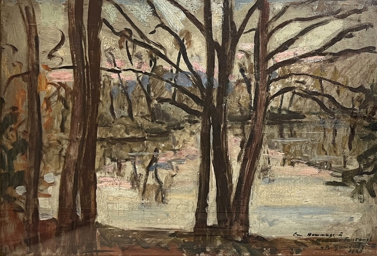 Raymond Gaudet (Francia, 1899-1967) Paesaggio Con alberi, 1928-photo-2