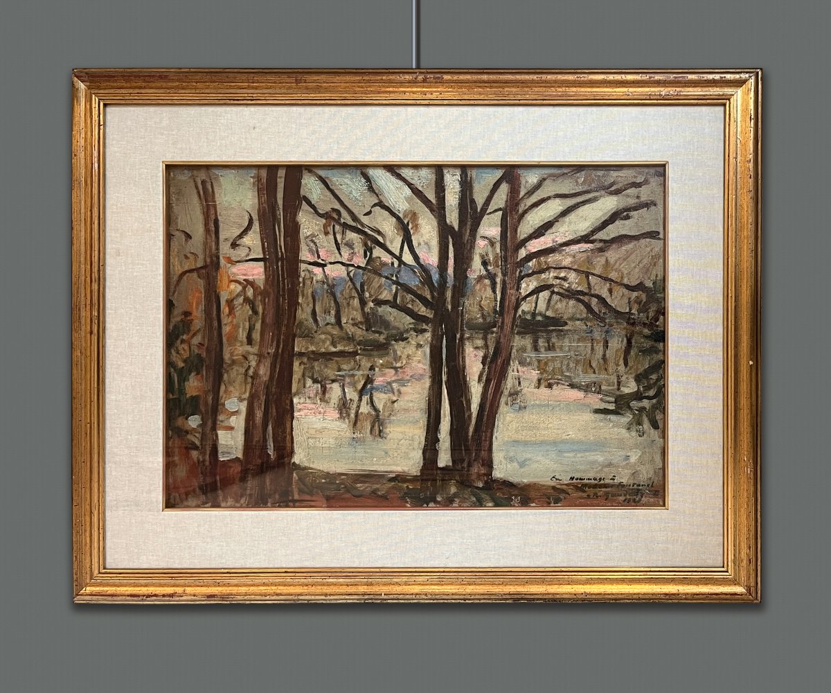 Raymond Gaudet (Francia, 1899-1967) Paesaggio Con alberi, 1928