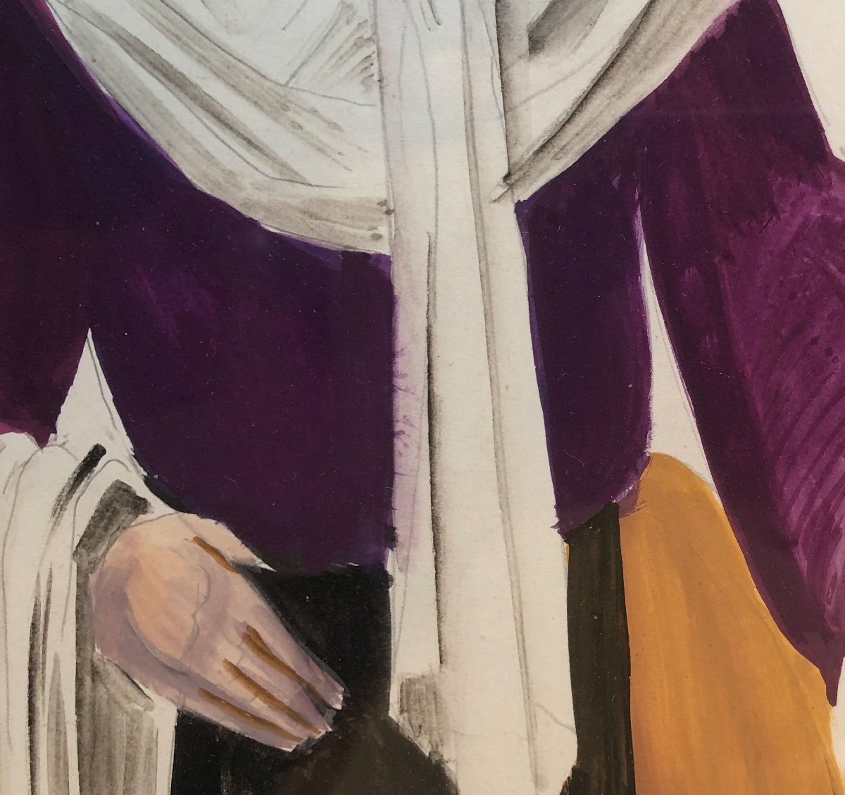 Gino Severini (1883-1966) Bozzetto del costume di Monna Sabatina, 1939-photo-4