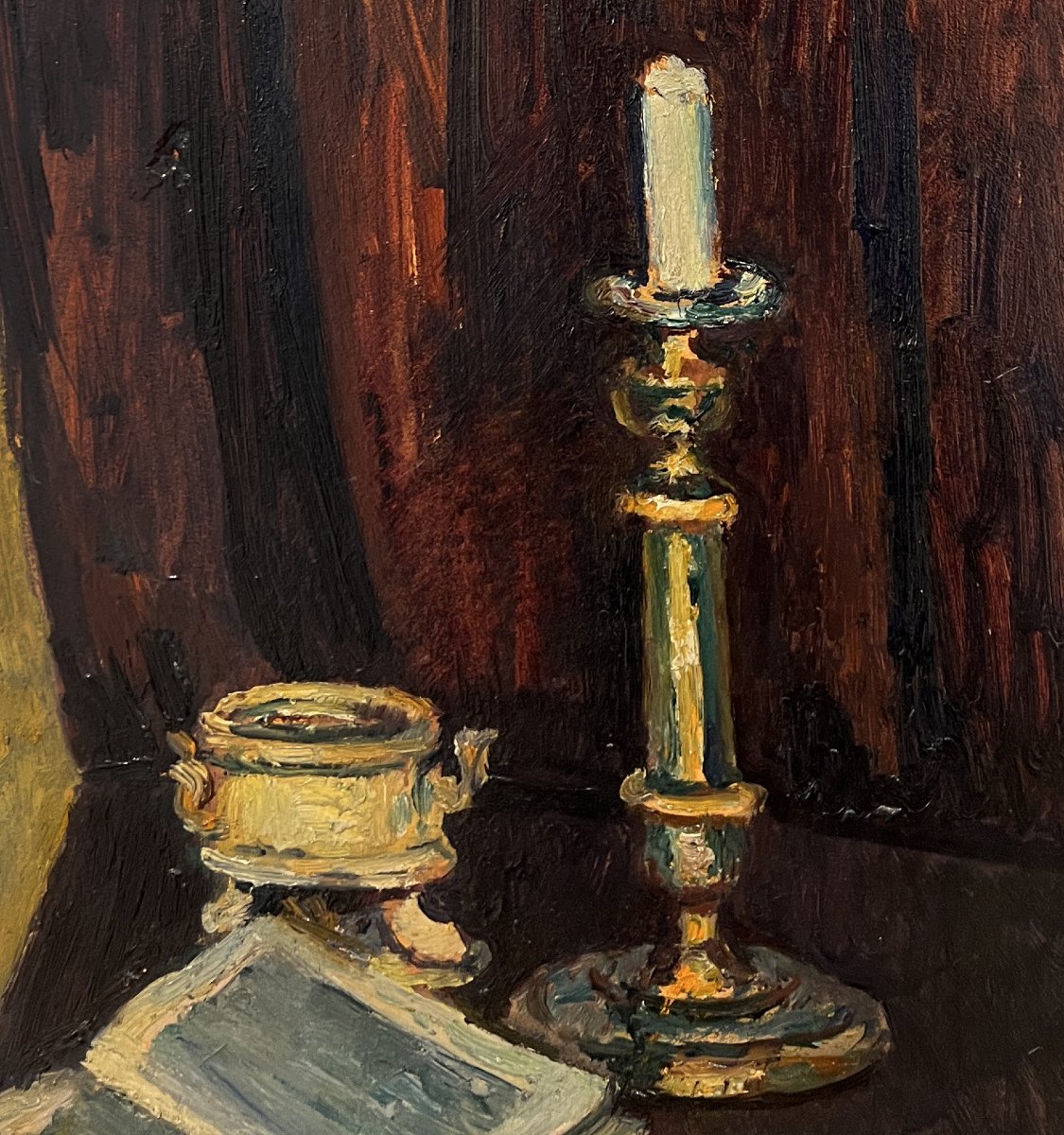 Piero Marussig (Trieste, 1879 - Pavia, 1937) Natura morta con candelabro, 1926-28-photo-4