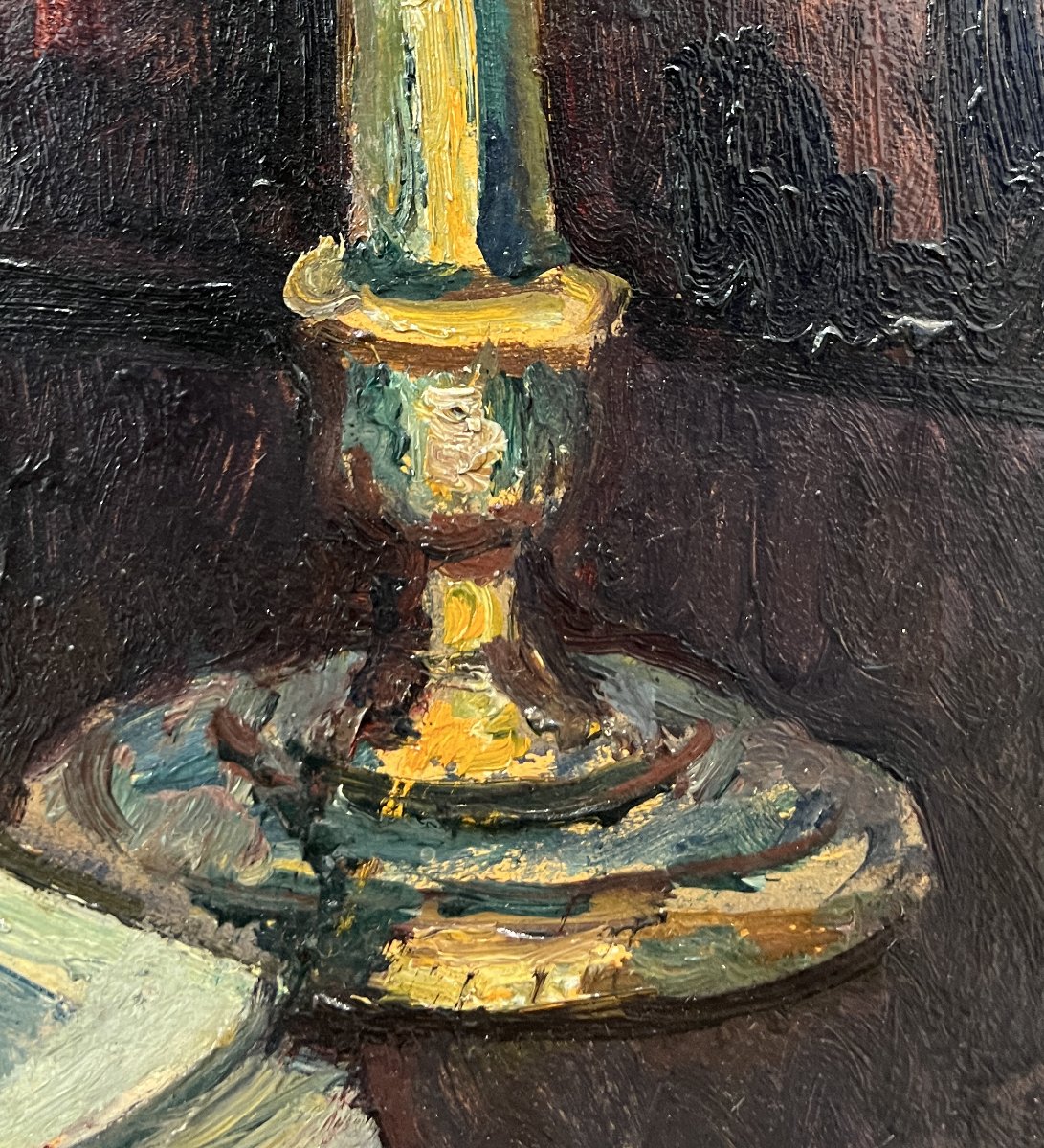 Piero Marussig (Trieste, 1879 - Pavia, 1937) Natura morta con candelabro, 1926-28-photo-2
