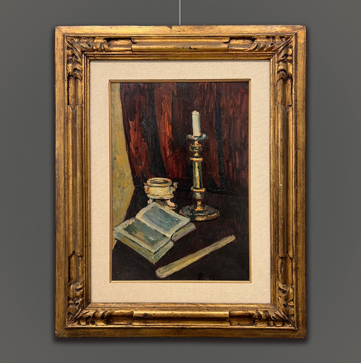 Piero Marussig (Trieste, 1879 - Pavia, 1937) Natura morta con candelabro, 1926-28