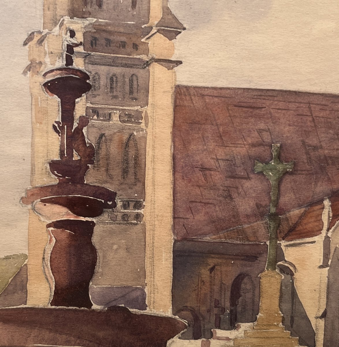Daniel Duchemin (Maine-et-Loire, 1866-Parigi,1930) Saint Jean Baptiste de Saint Jean du Doigt -photo-4