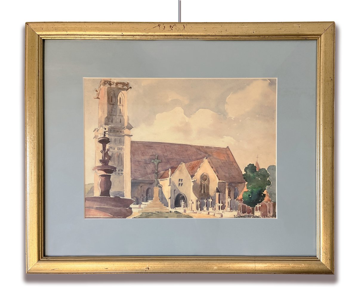 Daniel Duchemin (Maine-et-Loire, 1866-Parigi,1930) Saint Jean Baptiste de Saint Jean du Doigt -photo-5