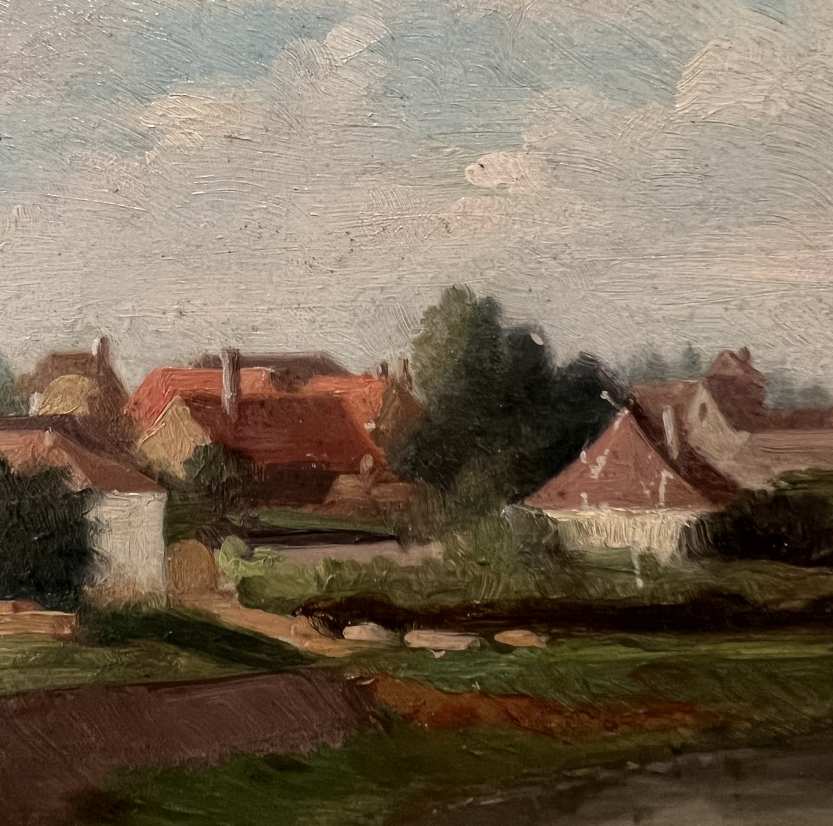 Artista del XX secolo, firmato Meray H, Paesaggio in riva al lago, Inizio del XX secolo-photo-2