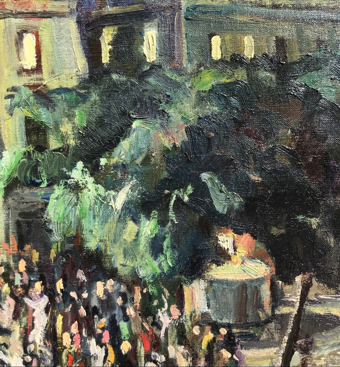 Gustave Francois Beaudelet (1893-1968) Montmartre in Festa, 1947-photo-6