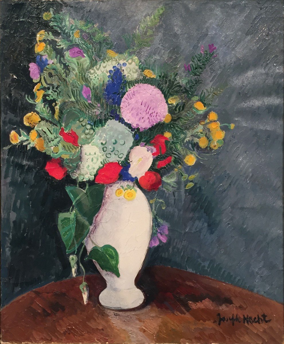 Joseph Hecht (1891-1951), Nature morte avec Fleurs-photo-2