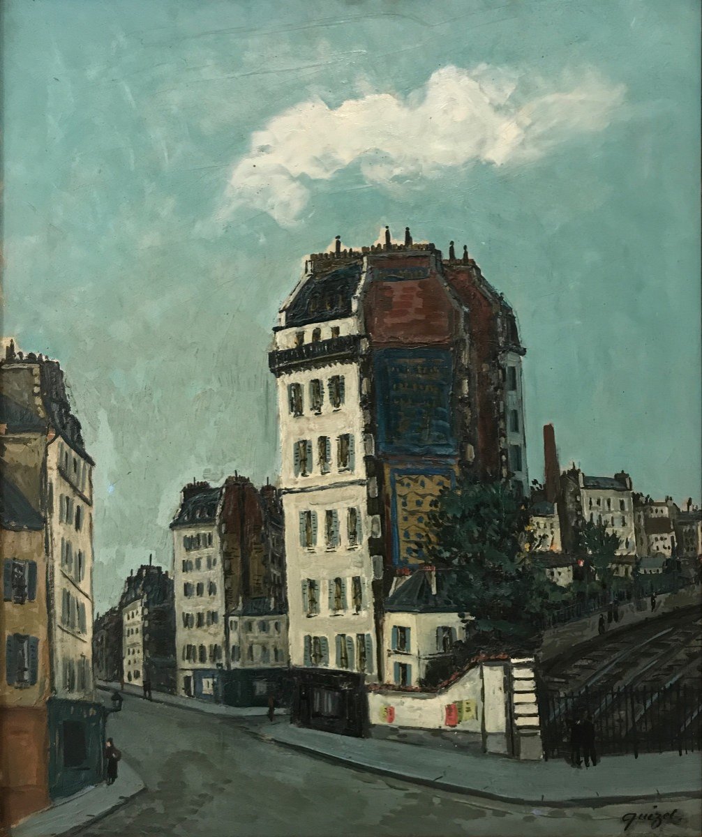 Alphonse Leon Quizet (1885-1955) Crocevia a Parigi, 1952-photo-2