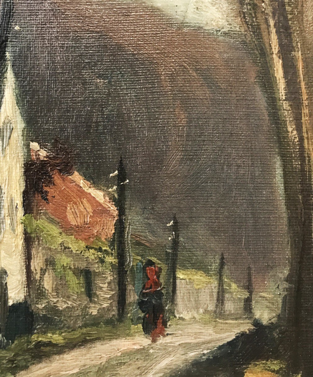 Louis gustave Cambier (1874-1949) Paesaggio di Campagna, 1896-photo-5