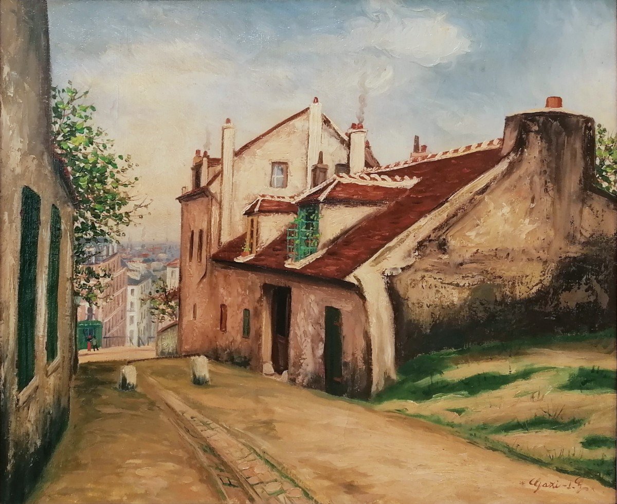 Gazi-Igna Ghierei dit Le Tatar (1900-1975)  La Maison Mimi Pinson et la Rue da Mont-Cenis à Montmatre-photo-2