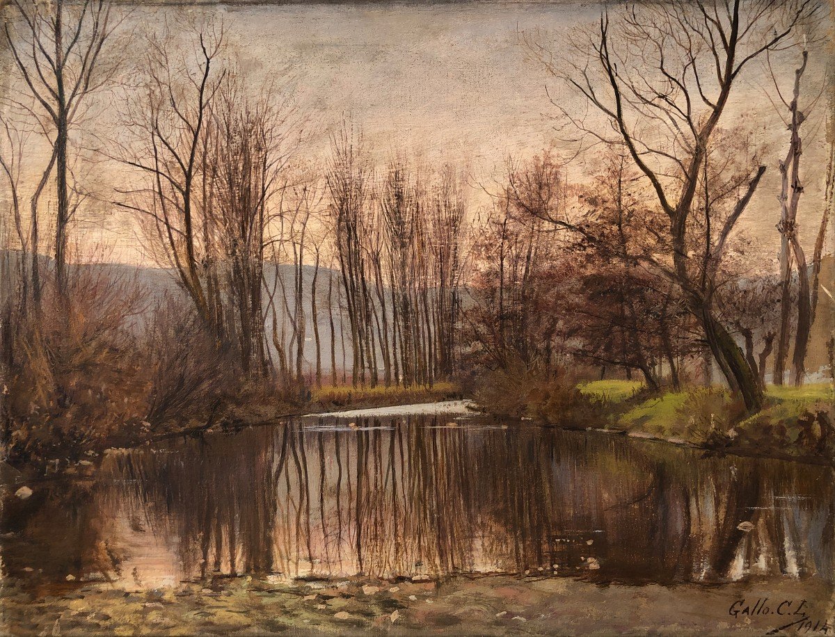 Carlo Leone Gallo (1875-1959) Fiume Bormida (italia), 1914-photo-2