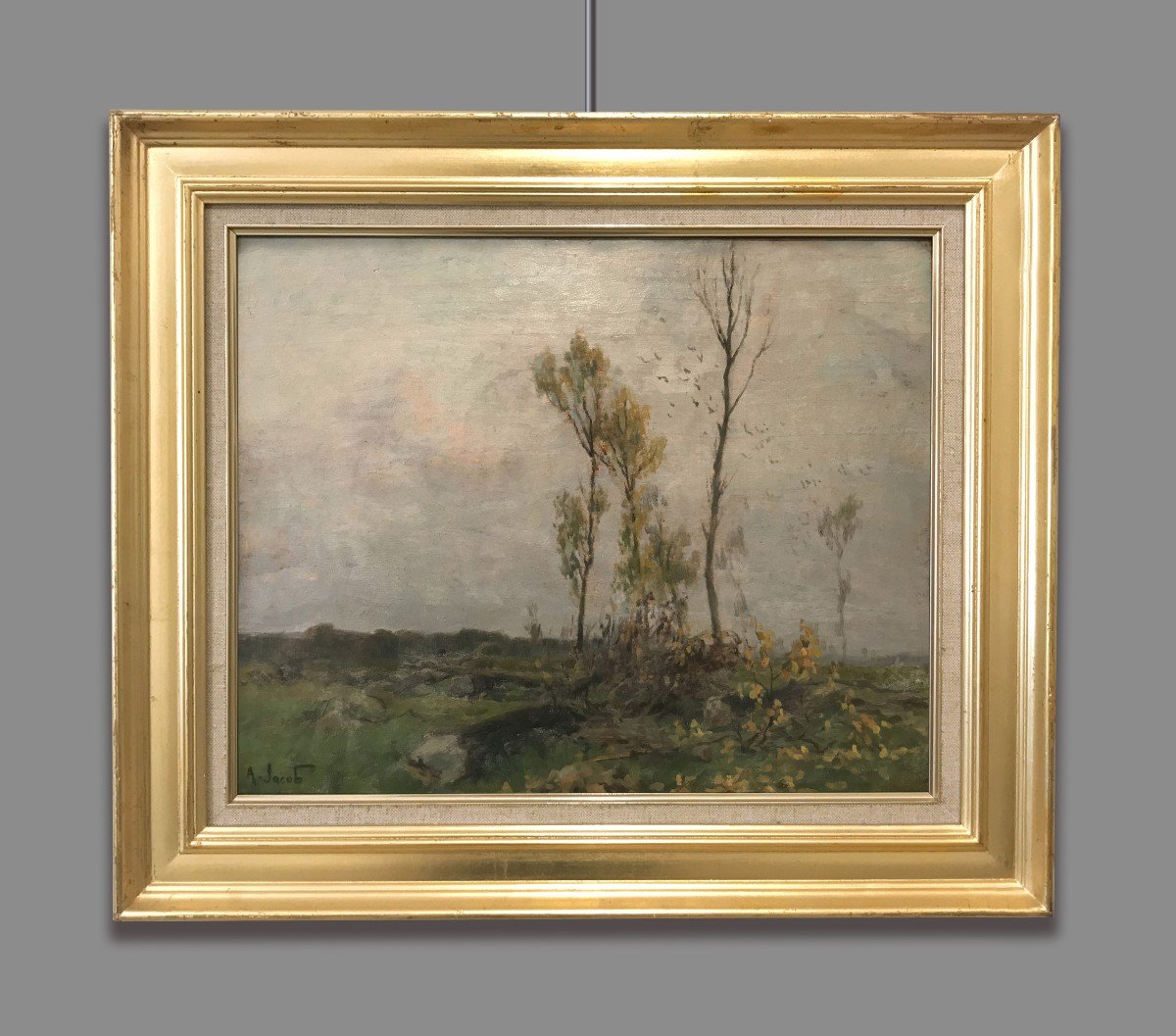 Alexandre Jacob (1876 - 1972) Paesaggio di Picquigny, Somme, 1930