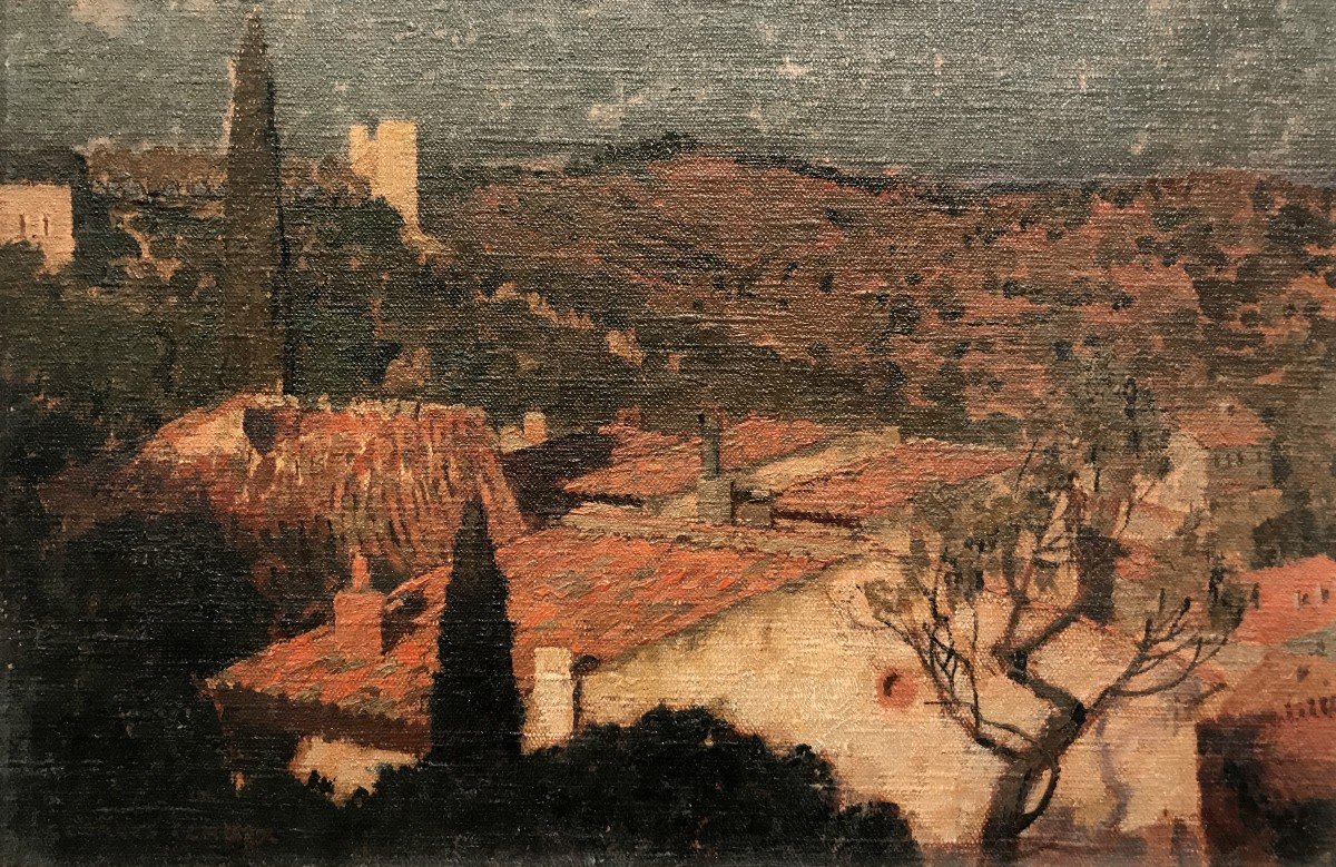 Georges Paul Leroux (1877-1957) Paesaggio d'Italia-photo-2