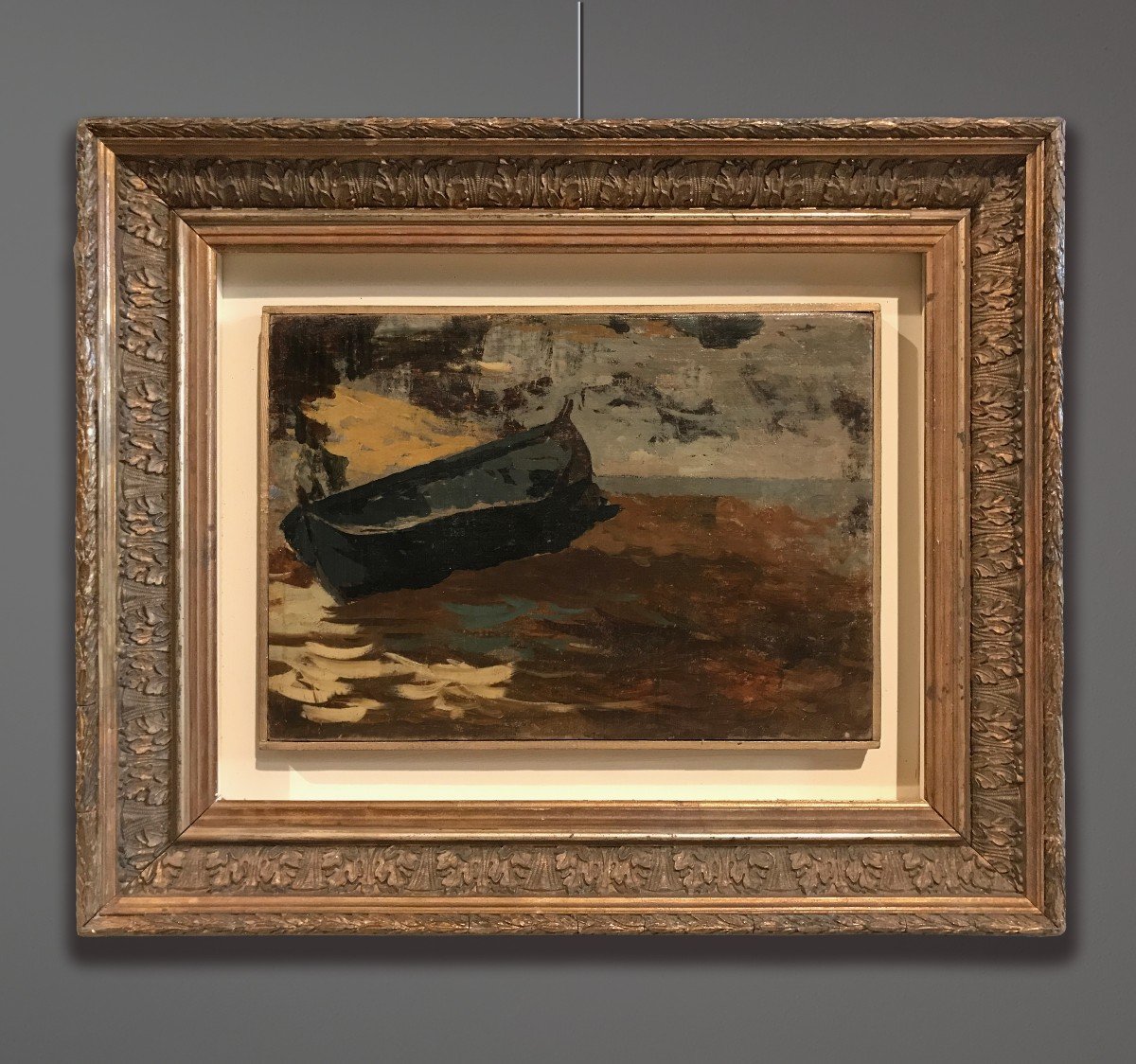 Artiste Du 20ème Siècle, Bateau Sur Le Rivage