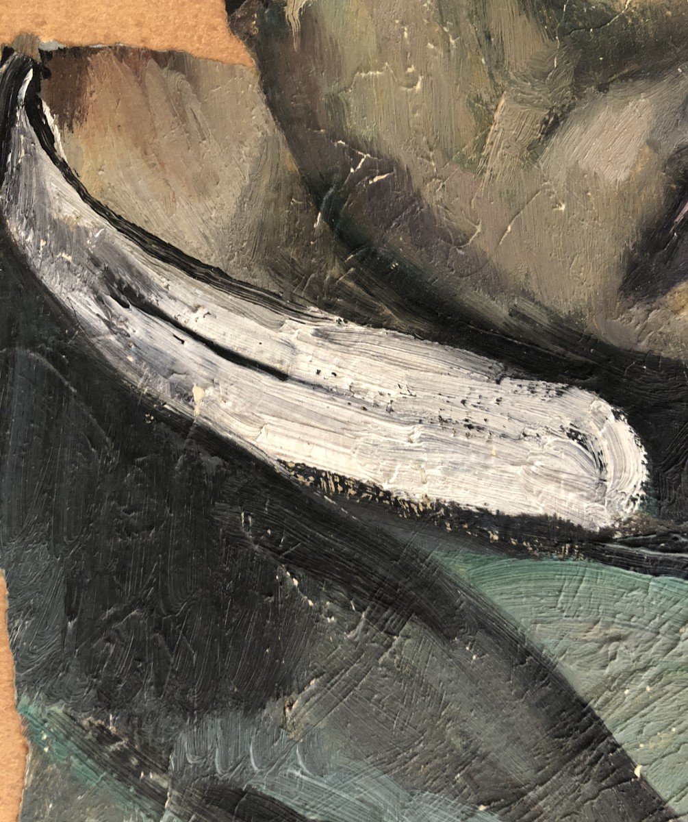 André Verdilhan (1881-1963) Il mercante di pesce (recto) Ritratto di un uomo (verso)-photo-6