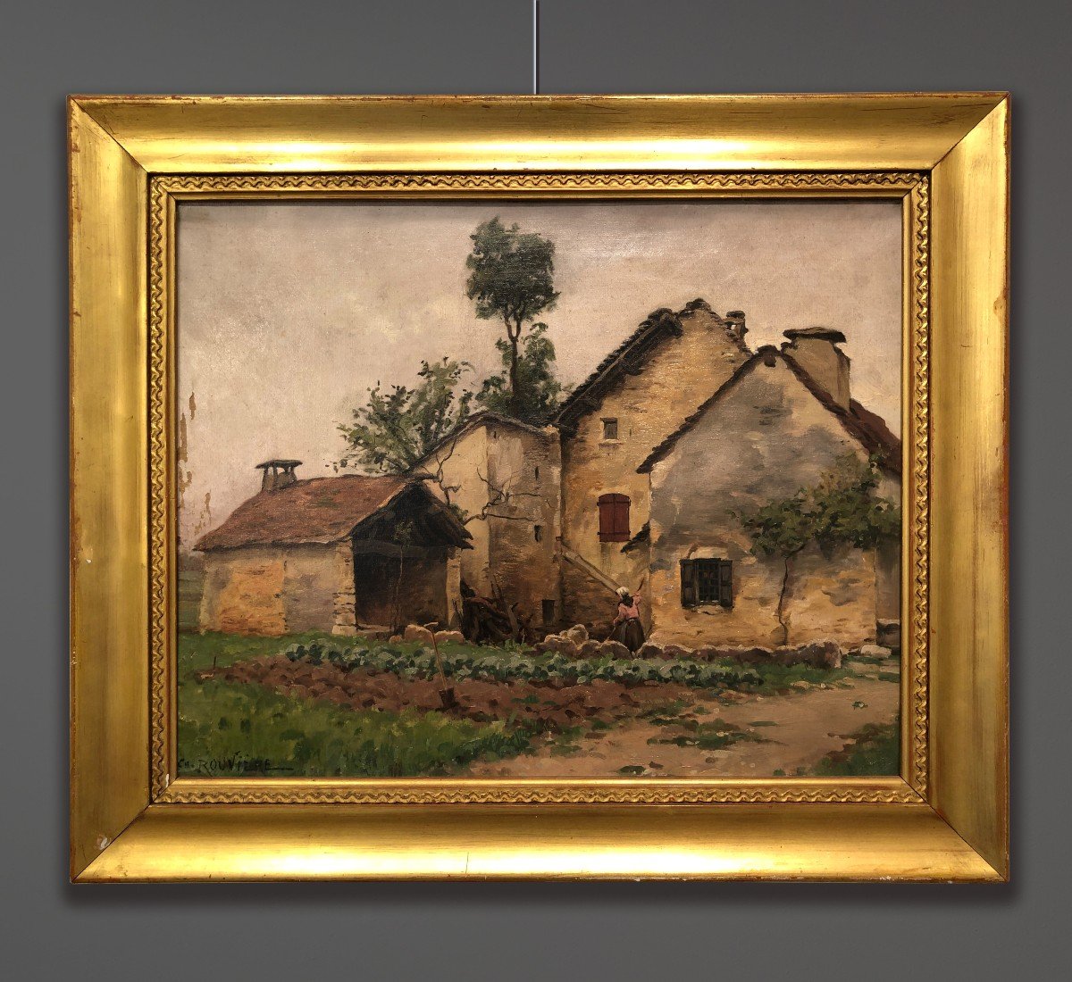 Charles Rouviere (1866-1924) Paesaggio, Lione