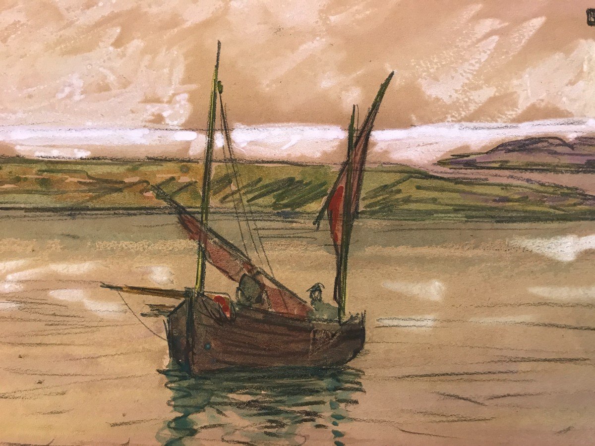 André Wilder (1871-1965) Paysage Portuaire, 1901-photo-4