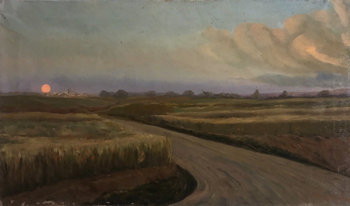 Artista XX Secolo Firmato Pompeyo Sans, Paesaggio-photo-4