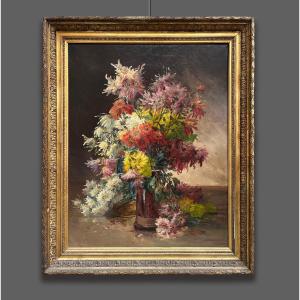 Edmond Van Coppenolle (Belgio 1846 - Francia 1914) Bouquet di Fiori 