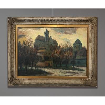 Artiste Du 20ème Siècle, L'église de Moret sur Loing (prés de Fontainebleau)