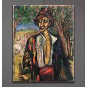 Artiste Du 20ème Siècle Signé Jean Marini, Portrait , 1932