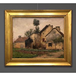 Charles Rouviere (1866-1924) Paesaggio, Lione