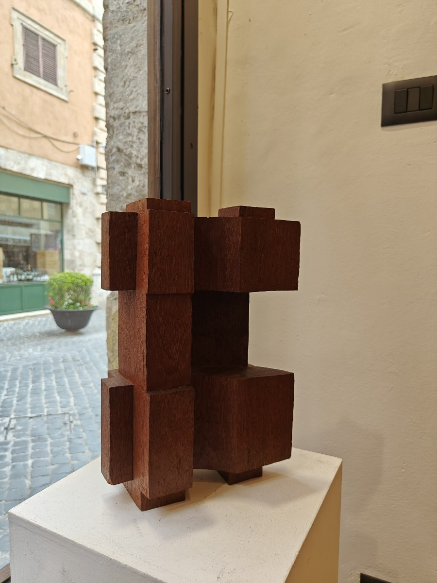 Scultura astratta in legno- 1960 circa-photo-1