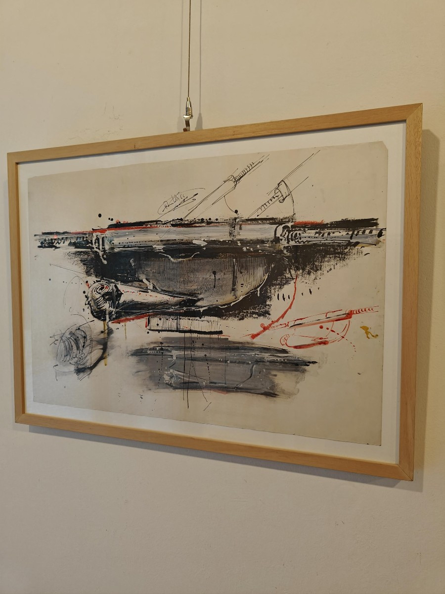 Amilcare Rambelli - tecnica mista su carta- 1966-photo-2