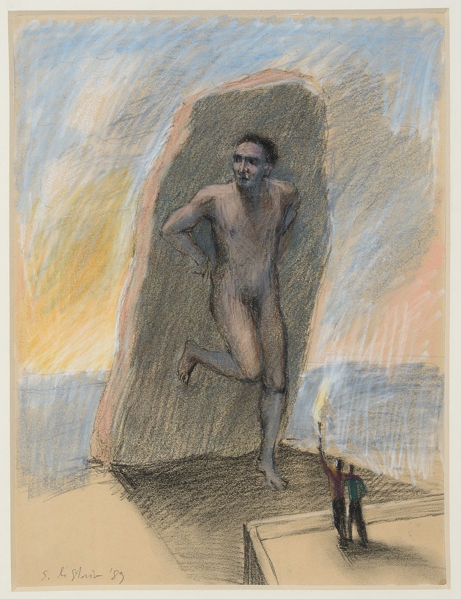 Stefano Di Stasio (1948) Pastelli su carta- firmato e datato