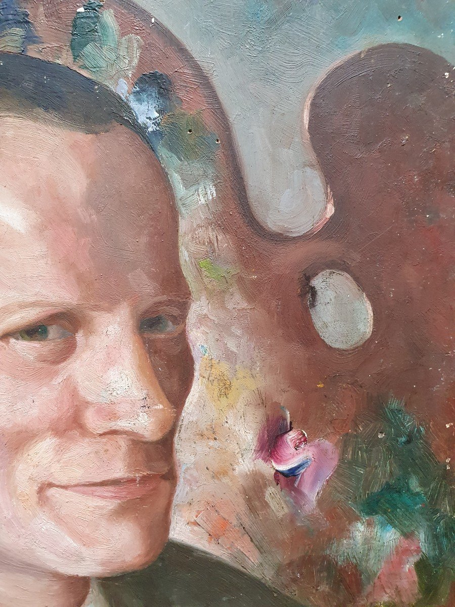 Autoportrait à La Palette, H. Fischoff , 1945-photo-4