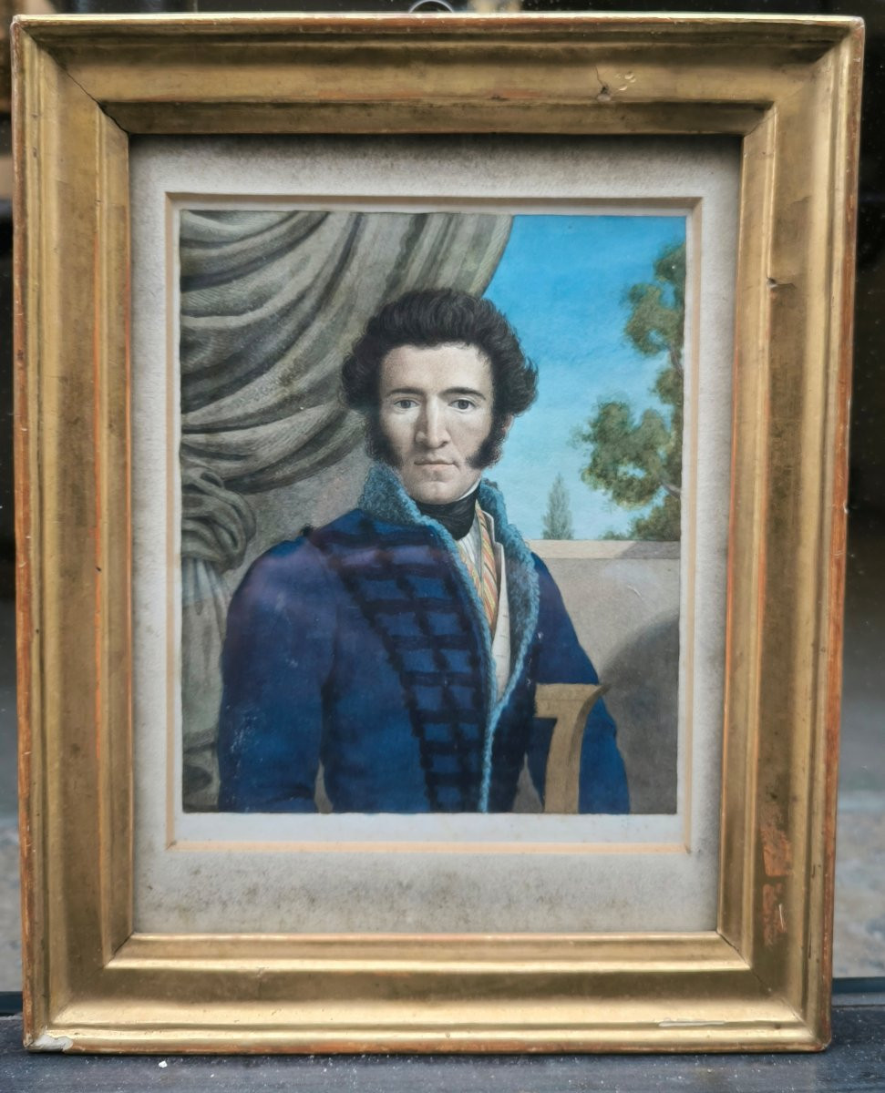 Scuola neoclassica degli inizi del secolo XIX, "Ritratto di gentiluomo"-photo-4