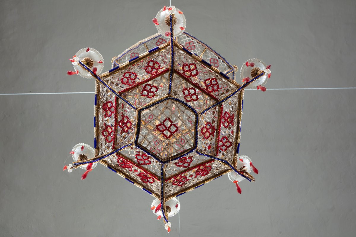 Lampadario a pagoda, manifattura francese della fine del secoloXIX / inizi del XX-photo-2