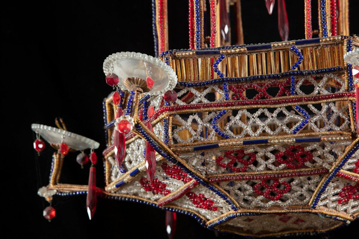 Lampadario a pagoda, manifattura francese della fine del secoloXIX / inizi del XX-photo-3