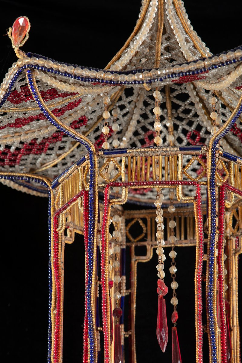 Lampadario a pagoda, manifattura francese della fine del secoloXIX / inizi del XX-photo-4