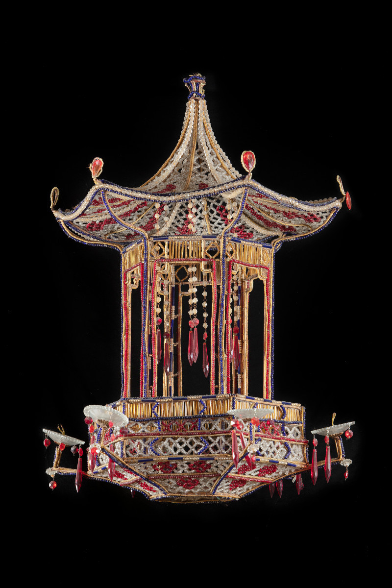 Lampadario a pagoda, manifattura francese della fine del secoloXIX / inizi del XX