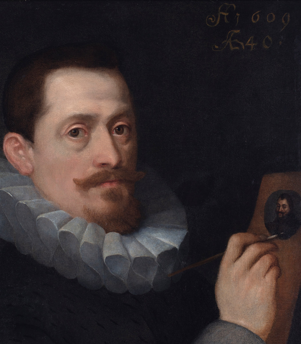 Ritratto del pittore Frans Pourbus in Giovane, scuola nordica degli inizi del secolo XVII-photo-2