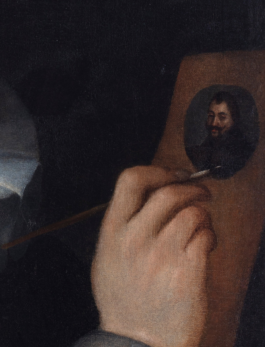 Ritratto del pittore Frans Pourbus in Giovane, scuola nordica degli inizi del secolo XVII-photo-3