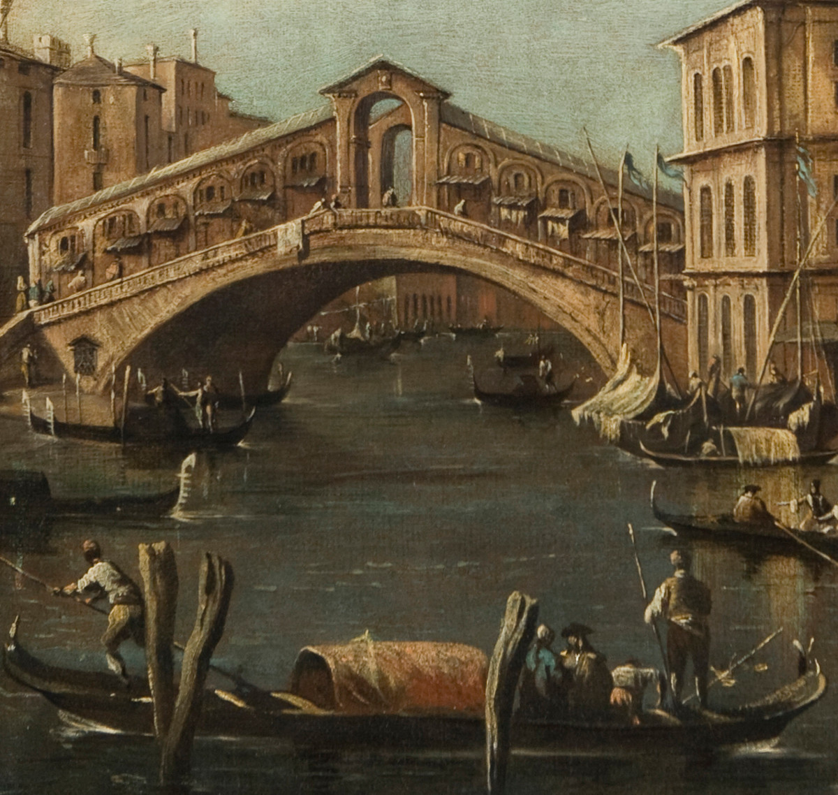 Veduta di Venezia con il Ponte di Rialto e il Canal Grande, bottega di Francesco Guardi-photo-2