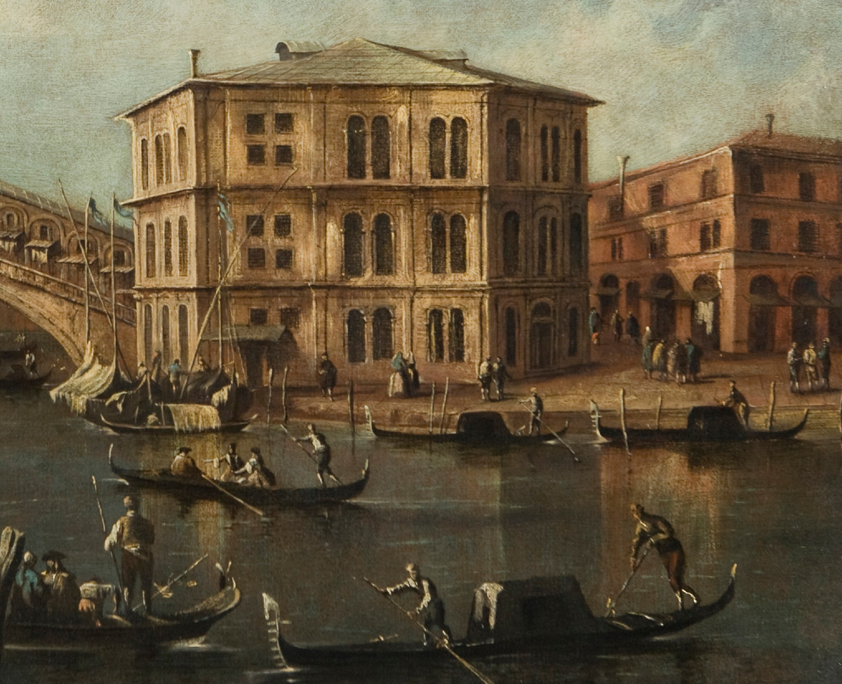 Veduta di Venezia con il Ponte di Rialto e il Canal Grande, bottega di Francesco Guardi-photo-4